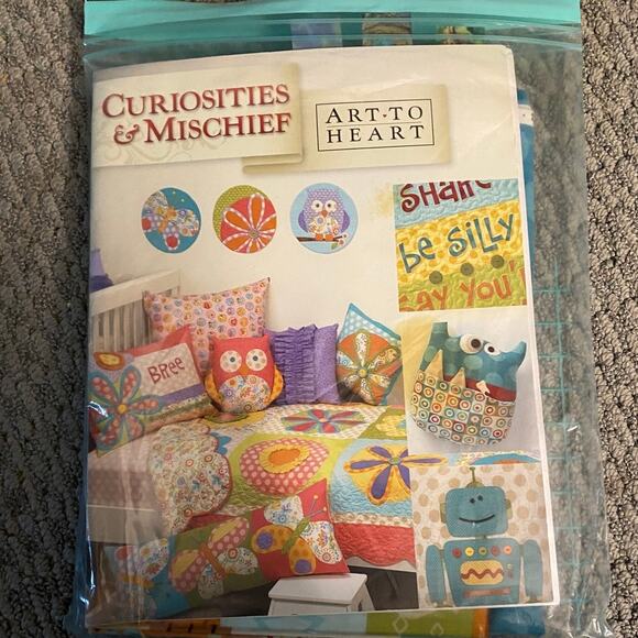 Curiosities & Mysteries Art to Heart Book Multiple Patterns & Fabric Small Quilt - Picture 1 of 3
